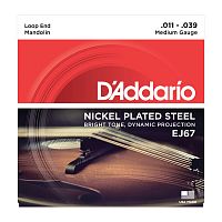 D'addario EJ67 струны для мандолины с обмоткой из стали с никелевым покрытием
