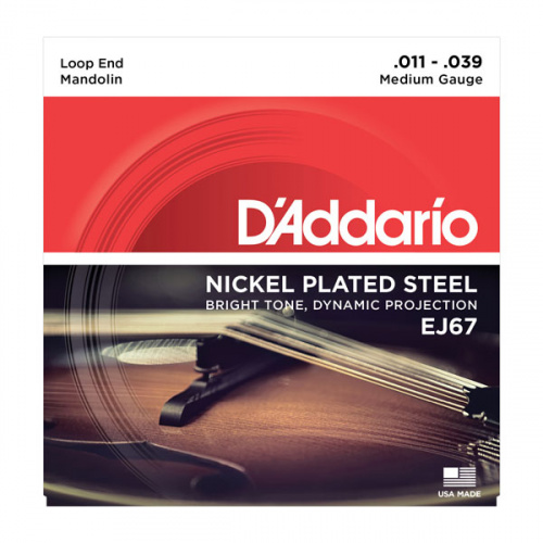 D'addario EJ67 струны для мандолины с обмоткой из стали с никелевым покрытием