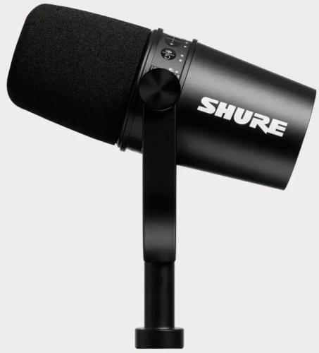 SHURE MOTIV MV7-K гибридный широкомембранный USB/XLR микрофон для записи/стримминга речи и вокала, цвет черный фото 4