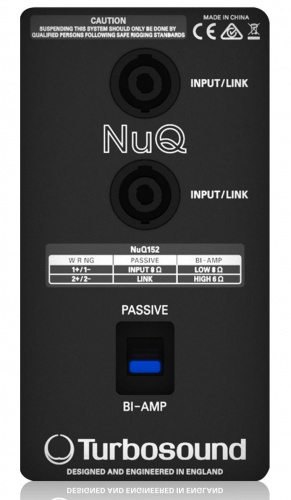Turbosound NuQ152-WH акустическая система, 15", пассив/би-амп: пассив 650Вт RMS/2600Вт пик, 8Ом, цвет белый фото 5