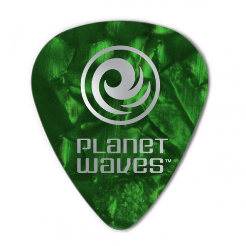 PLANET WAVES 1CGP4-10 медиатор (0,70mm), (10шт), зелёный перламутр, Medium, Standard