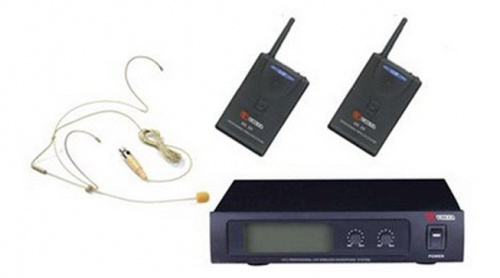 VOLTA US-2H (710.20/490.21) Микрофонная радиосистема с двумя головными микрофонами UHF диапазона с фиксированной частотой Volta US-2H.