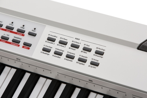Kurzweil KA70 WH Цифровое пианино, 88 полувзвешанных клавиш, полифония 128, цвет белый фото 6