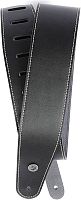 PLANET WAVES 25LS00-DX CLASSIC LEATHER STRAP WITH CONTRAST STITCH BLACK кожаный гитарный ремень, цвет чёрный