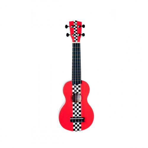 WIKI UK/RACING RED гитара укулеле сопрано, липа, расцв. спортивного авто, чехол в компл