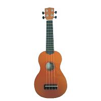 WIKI UK10G OR гитара укулеле сопрано, клен, цвет оранжевый глянец, чехол в комплекте