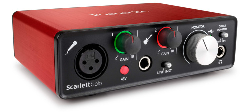FOCUSRITE Scarlett Solo USB аудио интерфейс, 2 входа/2 выхода