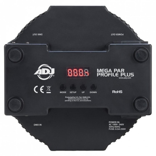 American DJ Mega PAR Profile Plus Тонкий прожектор Par. 107 светодиодов 26 красных, 45 зеленых, 36 синих) + 1 x 3Вт UV (ультрафиолетовый). фото 2