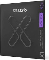 D'ADDARIO XTAPB1152 SET ACOUS XT PH BRZ CST LIGHT струны с покрытием XT для акустической гитары, 11-52
