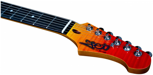 JET JS-600 TRS электрогитара, Stratocaster, корпус кр.дерево/топ клен, HSS, tremolo, цвет TRS фото 5