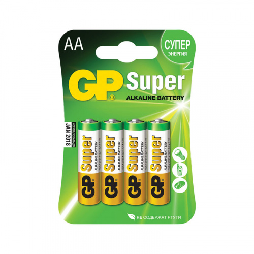 GP 15A-BC4 Батарейки АА, 4 шт