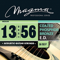 Magma Strings GA150P Струны для акустической гитары Серия: Coated Phosphor Bronze Калибр: 13-17-