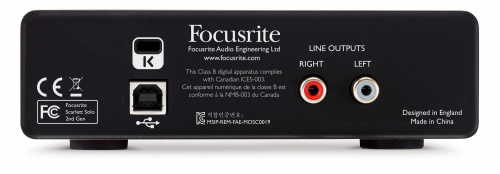 FOCUSRITE Scarlett Solo 2nd Gen USB аудио интерфейс, 2 входа/2 выхода фото 5