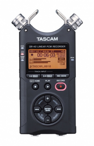 Tascam DR-40 портативный PCM стерео рекордер с встроенными микрофонами, Wav/MP3 фото 4