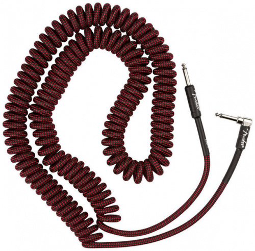 FENDER Professional Coil Cable 30' Red Tweed инструментальный кабель, витой, длина 9 метров, красный твид
