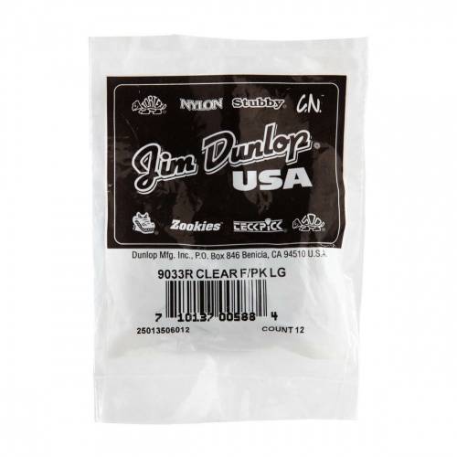 Dunlop Plastic Fingerpick Clear 9033R 12Pack когти, жесткие, прозрачные, 12 шт. фото 2