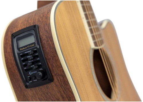 CRAFTER DE-7/NC+ Чехол электроакустическая гитара Дредноут SolidTop кедр, натурал, корпус-красно фото 6