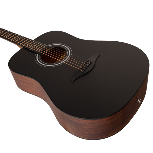 ROCKDALE Aurora D3 Satin BK акустическая гитара дредноут, цвет черный, сатиновое покрытие фото 3