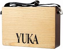 YUKA LT-CAJ2-WT тревел-кахон, съемный подструнник, басспорт, тапа белый тик, корпус орех, ремень