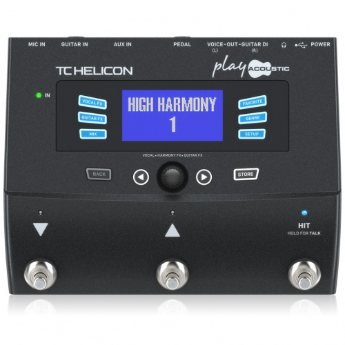 TC HELICON Play Acoustic напольный процессор эффектов / гармонайзер для вокала и акустической гитары фото 2