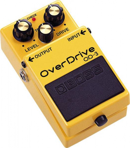 ROLAND OD-3 педаль гитарная OverDrive. Регуляторы: Level, Tone, Drive. Индикатор Check. Разъемы: вход/выход (гнезда Jack), гнездо для адаптера 9V. Мет фото 4
