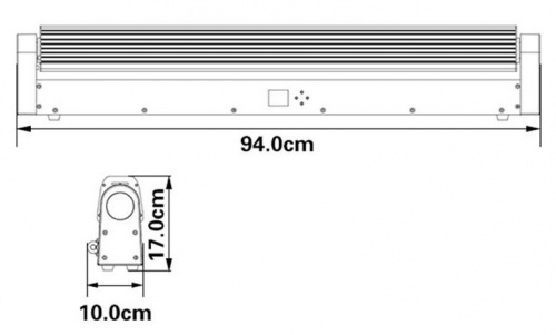 STAGE4 SUNLASER SWORD 500R/8x3A Линейный LED светильник комбинированного эффекта, поворотный эффект красной лазерной расчески и SUNSTRIP матрицы. Исто фото 3