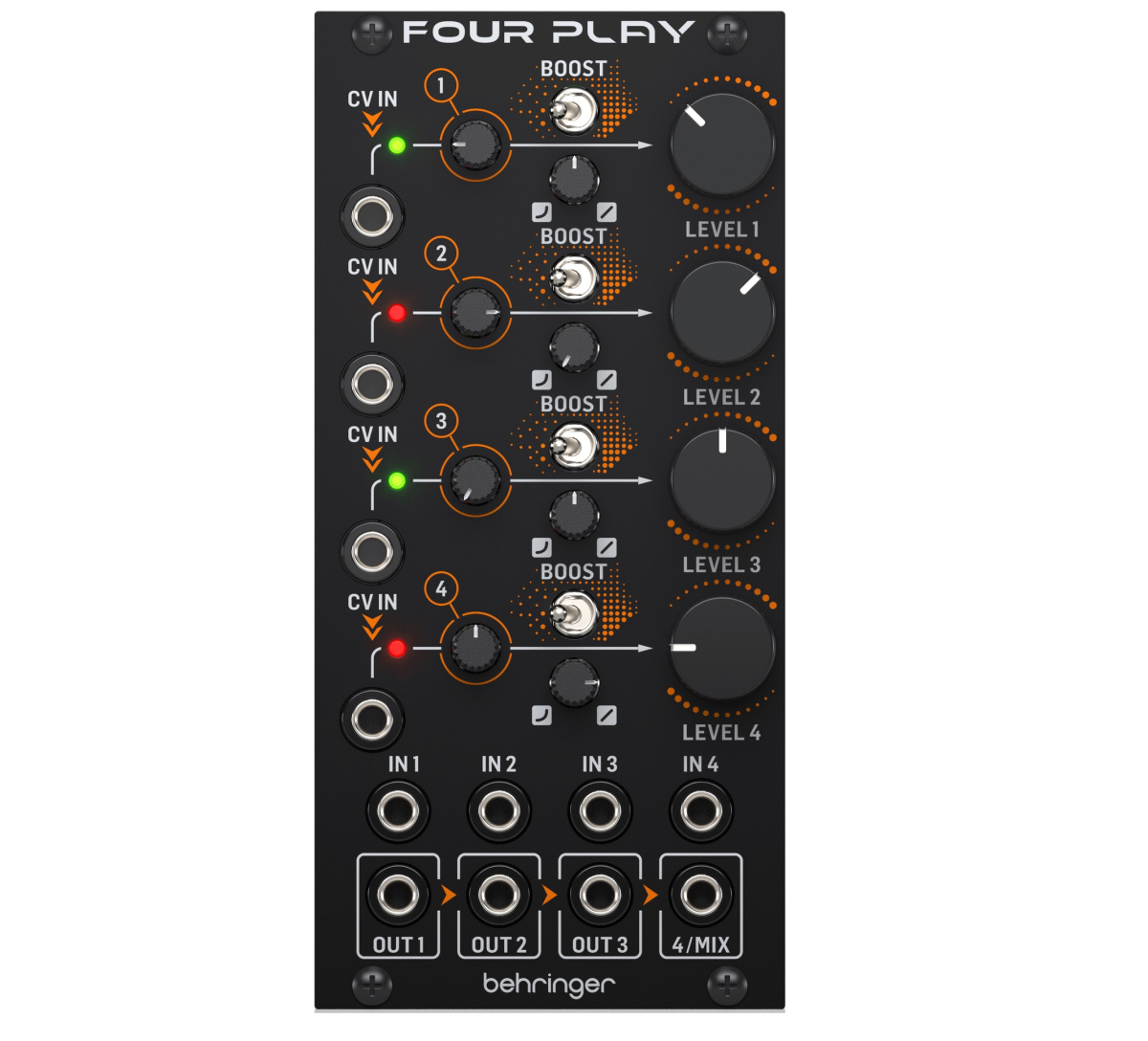 BEHRINGER FOUR PLAY компактный модуль для Eurorack систем с 4