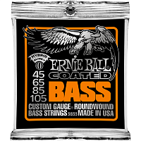 Ernie Ball 3833 струны для бас-гитары Coated Bass Hybrid Slinky (45-65-85-105)