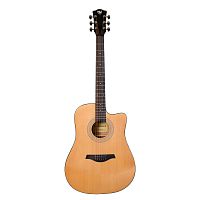 ROCKDALE Aurora D5 Gloss C NAT акустическая гитара дредноут с вырезом, цвет натуральный, глянцевое п
