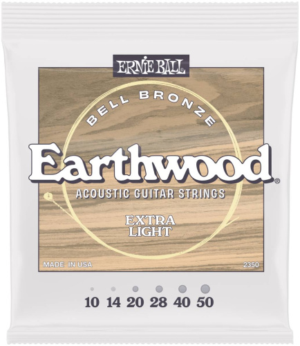 ERNIE BALL 2350 John Mayer Earthwood Bell Bronze Extra Light 10-50 Струны для акустической гитары