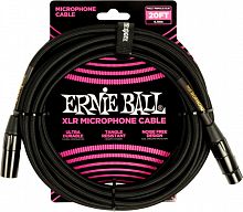 ERNIE BALL 6392 кабель микрофонный, оплетеный, XLR XLR, 6 м, черный
