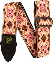 ERNIE BALL 5337 гитарный ремень Cinnamon Needlepoint Jacquard, полипропилен, кожаные нашивки