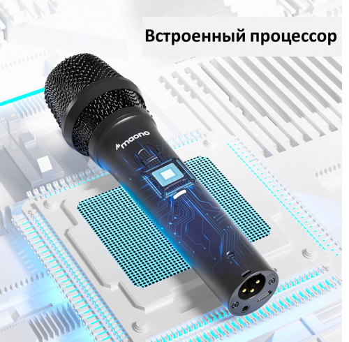 Maono AU-HD300S USB/XLR-микрофон динамический кардиоидный с кнопкой включения и регулировкой громкости мониторного выхода на наушники. Пантограф, держ фото 3