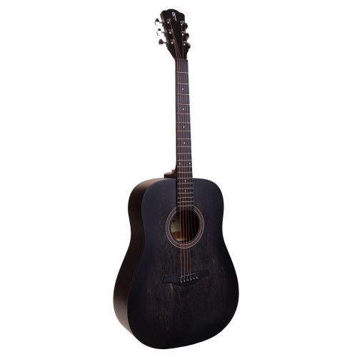 ROCKDALE Aurora D1 BK Акустическая гитара дредноут, цвет полупрозрачный черный фото 3