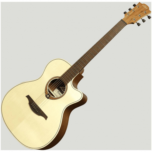 LAG T-70A CE NAT Электро-акустическая гитара,аудиториум с вырезом и пьезодатчиком,цвет натуральный фото 2
