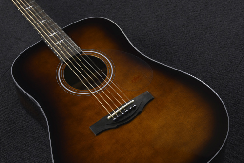 KEPMA F1-D Cherry Sunburst акустическая гитара, цвет вишневый санберст, в комплекте чехол фото 4