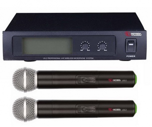 ECO by VOLTA U-2 (716.90/622.665) Микрофонная радиосистема начального уровня с двумя ручными динамическими микрофонами UHF диапазона с фиксированной ч