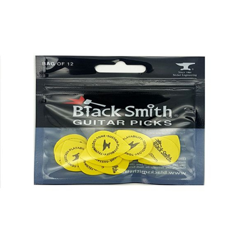 BlackSmith Teardrop Picks TDP010YW-H Heavy 1.0mm Yellow упаковка медиаторов, delrin, 1.0 мм, 12 шт