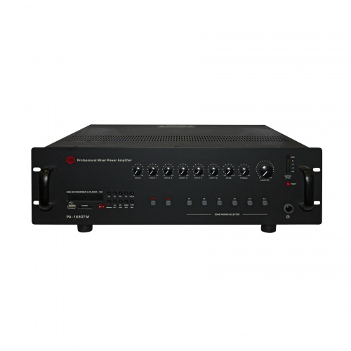 SHOW PA-1680TM Трансляционный усилитель 680 Вт, 70/100 В, MP3, AMFM, 5 зон