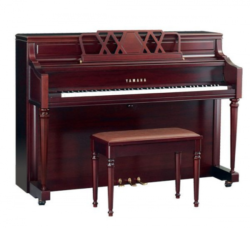 Yamaha M2 SM пианино 110см, консольного типа, цвет красное дерево, сатинированное, с банкеткой