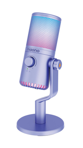 Maono DM30RGB (purple), конденсаторный USB микрофон, 24bit 48kHz, ПО Maono Link, RGB подсветка
