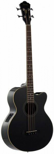 IBANEZ AEB8E BLACK электроакустическая бас-гитара, цвет черный, нижняя дека и обечайка махогани, верхняя дека ель, гриф махагони, накладка палисандр,  фото 4