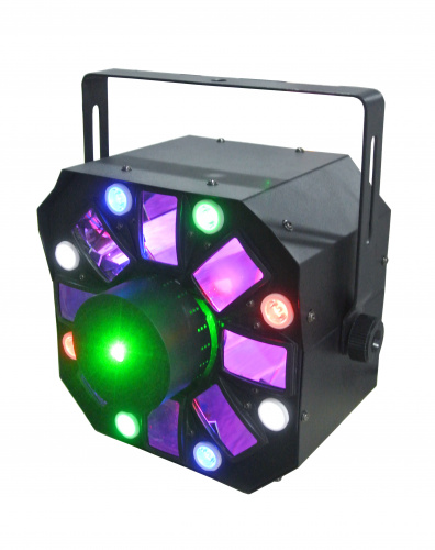 XLine Light STINGER Светодиодный прибор. 8х1 Вт (2хR, 2хG, 2хB, 2хW) LED, 5х3Вт RGBWA LED, R/G лазер