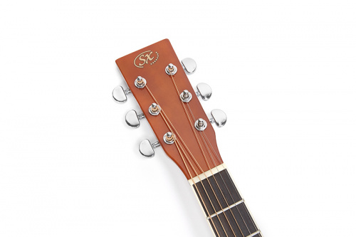 SX SD104 Гитара акустическая, корпус: липа, гриф: окуме, накладка грифа и нижний порожек: палисандр, колки: хромированное покрытие, цвет натуральный м фото 2