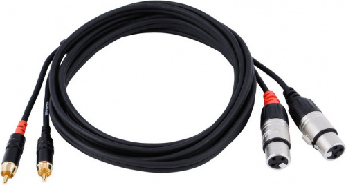 Cordial CFU 3 FC кабель RCA/XLR female, 3,0 м, черный