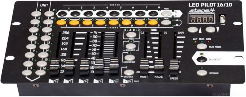 STAGE 4 LED PILOT 16/10 Контроллер управления светом 16 приборов по 10 каналов каждый. DMX512/RDM, 1