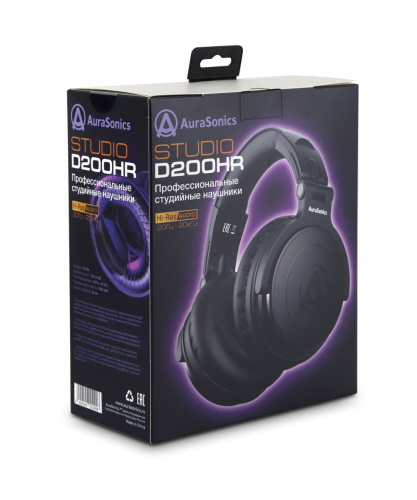AuraSonics STUDIO D200HR наушники проводные, закрытые, драйверы 50мм, 20-20 000 Гц, складная конструкция, импеданс 32Ом, чувствительность 105 дБ, мощн фото 4