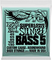 Ernie Ball 2850 струны для 5-струнной бас-гитары Nickel Bass SLS Slinky 5 (45-65-85-105-130)