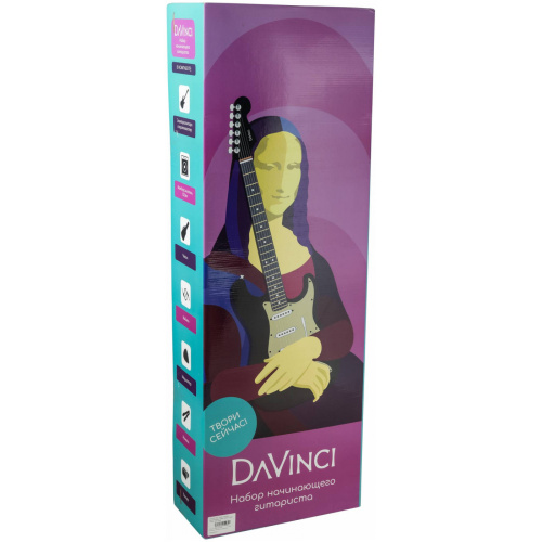 DAVINCI SET-100 BL комплект электрогитара, комбик, чехол, стойка, тюнер, цвет синий фото 5