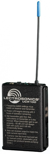 Lectrosonics UCR100-22 (563 - 588МГц) компактный аналоговый приемник. 256 фиксированных частот с шагом 100кГц. Встроенная антенна. Питание "Крона". Вы